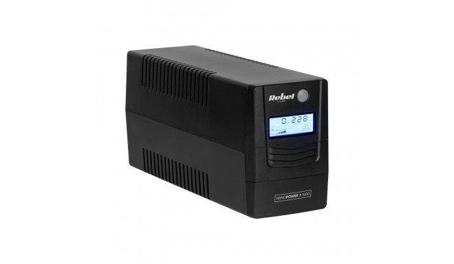 UPS REBEL Nanopower Plus 1000 arvuti avariitoiteallikas (offline, 1000VA / 600W, 230 V, 50Hz, LCD, U