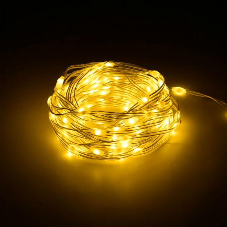 Jõulu valgusnöör režiimivahetusega – 10 m, soe valge