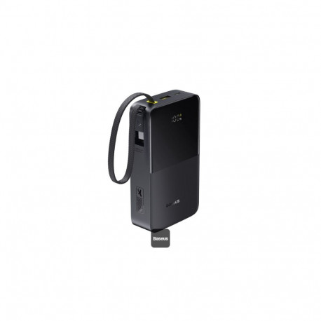 LiPo PowerBank 20000mAh 22.5W USB-A + USB-C with Integrated USB-C Cable, Bipow2 Pro EnerFill Black B