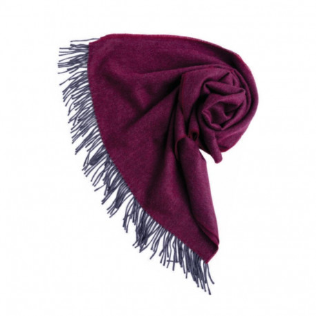 SOKISAHTEL Alpakavillane kalasabamustriga veinipunane suur sall 425