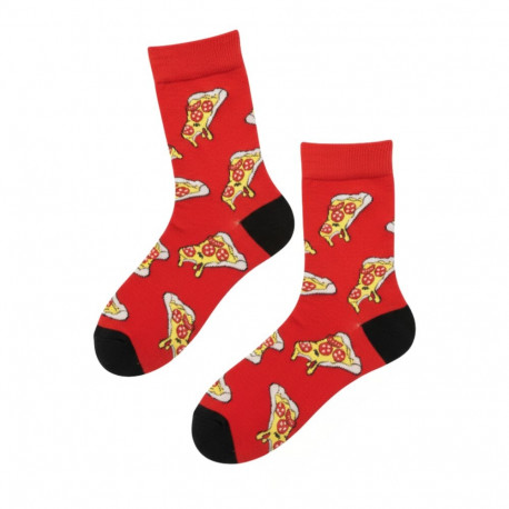 SOKISAHTEL CHIP punased pizzadega sokid lastele
