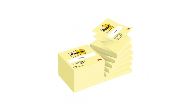Märkmepaber 76x76mm POST-IT kanaari kollane 6x100 lehte