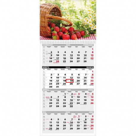 Seinakalender QUATTRO, avatud mõõt 297x760mm (PILT nr. 10) 00322/40498