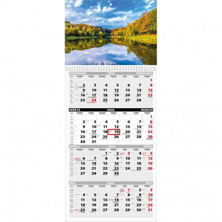 Seinakalender QUATTRO, avatud mõõt 297x760mm (PILT nr. 4) 00322/40492