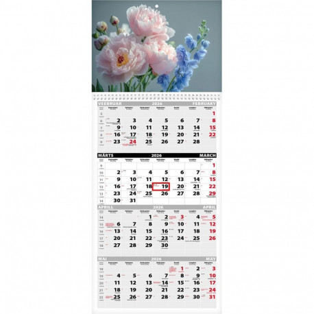 Seinakalender QUATTRO, avatud mõõt 297x760mm (PILT nr. 6) 00322/40494