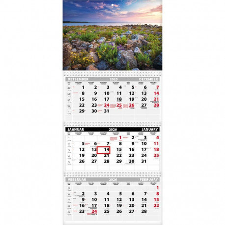 Seinakalender TRIO EXTRA, avatud mõõt 297x640mm (PILT nr. 9) 00319/40513