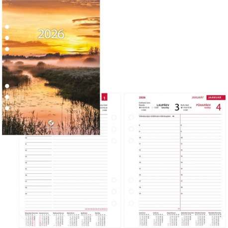 Kalendrisisu Manager A5 PÄEV (50mm) Sulemees 00502