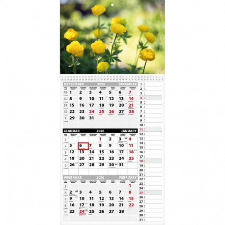 Seinakalender TRIO MEMO, avatud mõõt 297x630mm (PILT nr. 8) 00372/40320