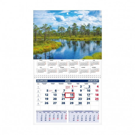 Wall calendar UNO, open size 297x425mm (PICTURE no. 3) 00320/40205