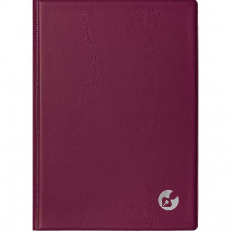 Book calendar Boss Day A5, spiral binding, plastic cover (DARK RED) 00038/40031