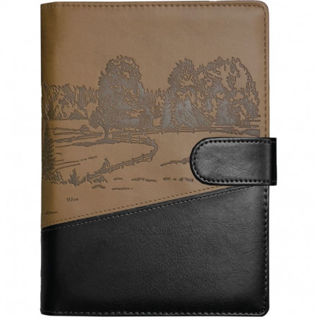 Raamatkalender BOSS A5 Nädal, horisontaal, spiraalköide, FASHION kaaned (MUST/PRUUN) 00071/40382