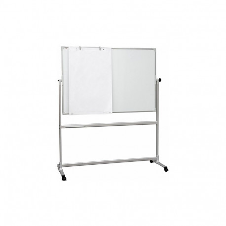 Valge tahvel ratastel 1500x1000mm ümber telje pöörlev lakitud pind 2x3