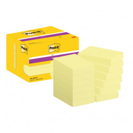 Märkmepaber 51x76mm POST-IT kanaari kollane 12x100 lehte
