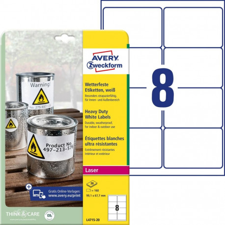 Label 99,1 x 67,7 mm waterproof A4