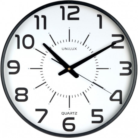Wall clock UNILUX Maxi Pop 37.5cm black