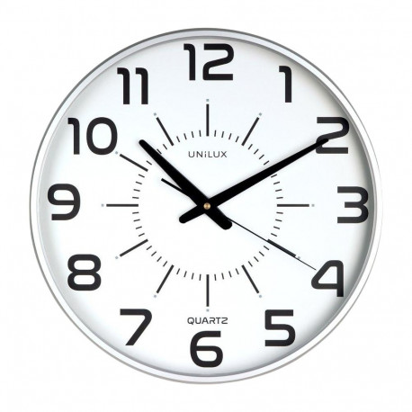 Wall clock UNILUX Maxi Pop 37.5cm silver
