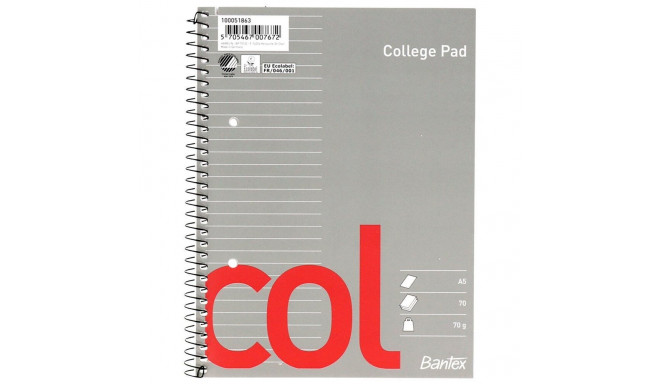 BANTEX Col College Pad, A5+ Ruled