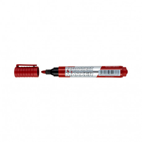 Permanent marker "Centrum" 1-5mm red chisel tip