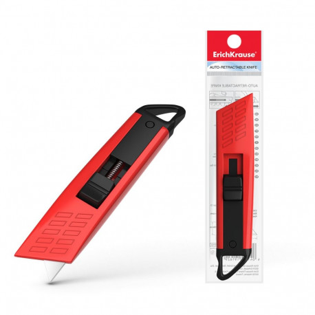 Auto-retractable knife ErichKrause®, 19 mm (polybag 1 pcs)
