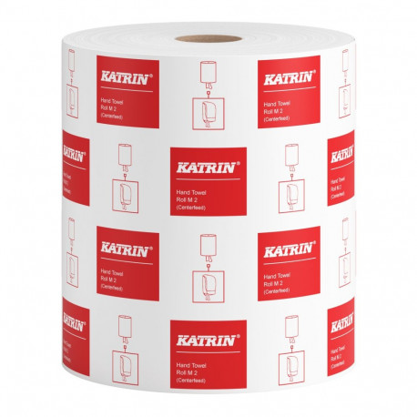 Roll hand paper 2-layer KATRIN M2, Centerfeed 152m white