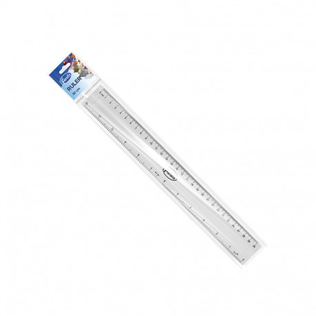 Ruler 30 cm transparent plastic
