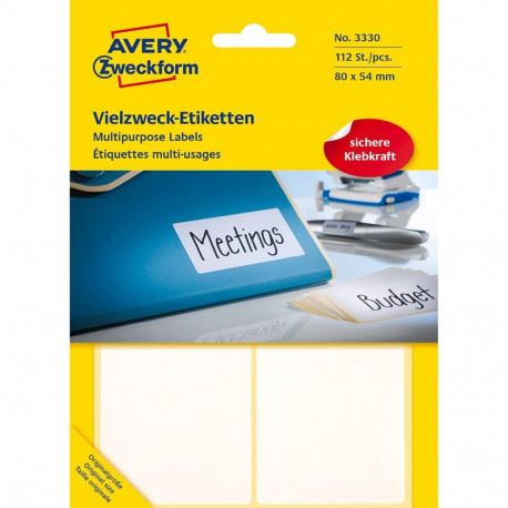Sticker label for writing instructions AVERY Zweckform 80x54mm 112 pcs (3330)