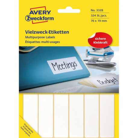 Sticker label for writing instructions AVERY Zweckform 76x19mm 324 pcs (3328)
