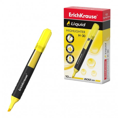 Tekstimarker ERICH KRAUSE H-30 vedela tindiga kollane