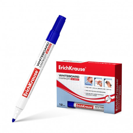 White board marker ErichKrause® W-500, color: blue (box 12 pcs.)