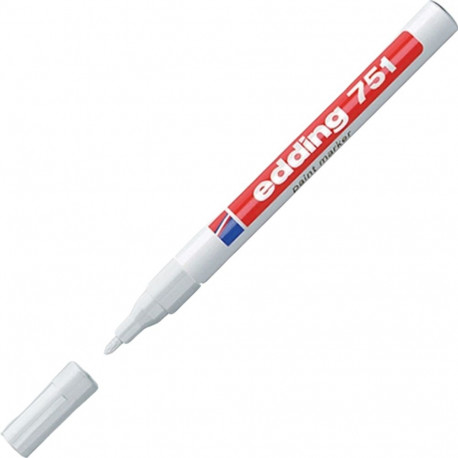 Permanent marker EDDING 751 1-2mm white