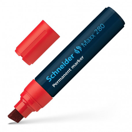 Permanentne marker SCHNEIDER Maxx 280 lõigatud otsaga 4-12mm punane