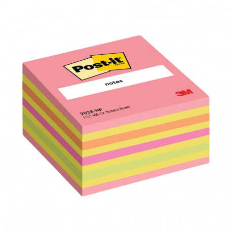 Märkmekuup 76x76mm POST-IT 2028NP roosad neontonoonid 450 sheets
