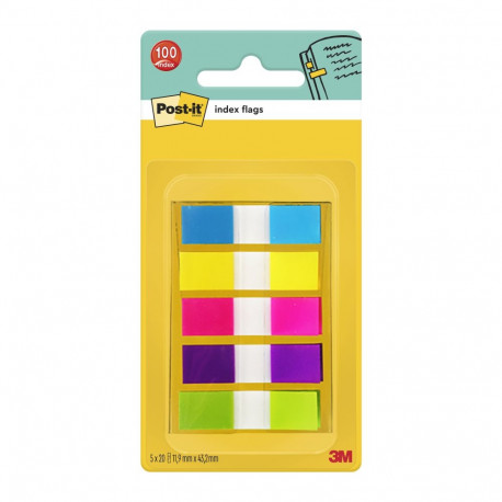 Plastic bookmark 15x50mm POST-IT 683-5CB in a pack of 5 colors