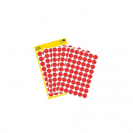 Sticker label AVERY Zweckform Q12mm red 270 pcs (3141)