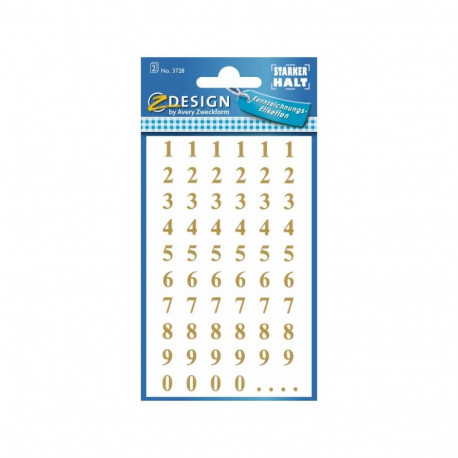 Adhesive label AVERY Zweckform kuldsed numerid 2 leaves (3728)