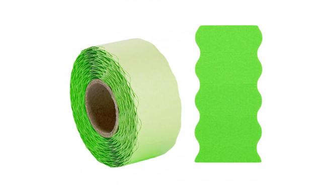 Sticker label for price gun 26x16mm green 1000 pcs in a roll
