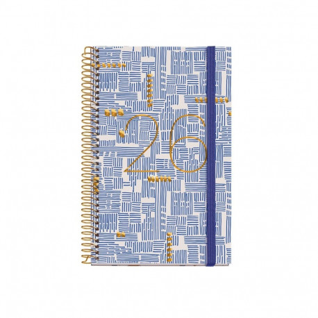 Raamatkalender 2026 GRAPHIC STROKES 117 × 182 mm, sisu nädal horisontaalne, spiraalköide  Miquelrius