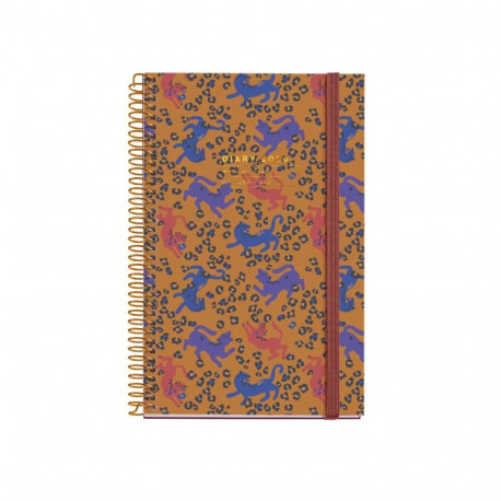 Raamatkalender 2026 NATURA LEOPARD 117 x 182 mm, sisu nädal horisontaalne, spiraalköide  Miquelrius