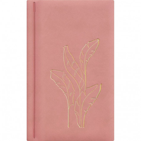 Kalendermärkmik PÄEV B6  vanaroosa , kõvaköide, kunstnahast kaantega 2026a.