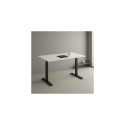Adjustable Height Table Up Up Bjorn Black, Table top L White