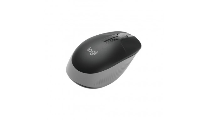 Logitech M190 Full-Size Wireless Mouse, RF Wireless, 1000 DPI, Mid Grey