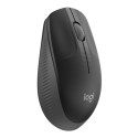 Logitech M190 Full-Size Wireless Mouse, RF Wireless, 1000 DPI, Charcoal