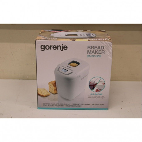 GORENJE SALE OUT. BM910WII Bread maker, Power 550 W, 15 programs, LCD display, White | Bread maker |