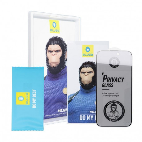 Blueo 5D Mr. Monkey Glass - for Samsung Galaxy S24 black (Strong Privacy)