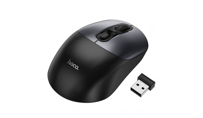 Hoco Wireless mouse Hoco 2,4G 1600 dpi GM28 black metal gray