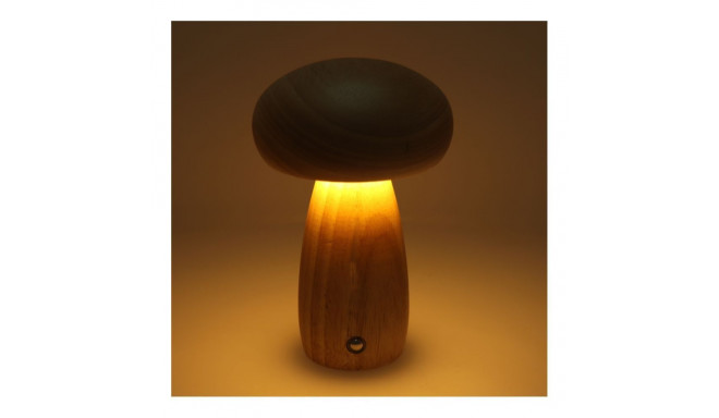 OEM Table lamp bedside mushroom Art Deco wood color MTWTHN
