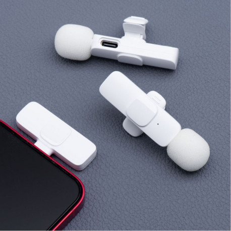 OEM Wireless lavalier microphone Lightning double (2 in set) K1 white