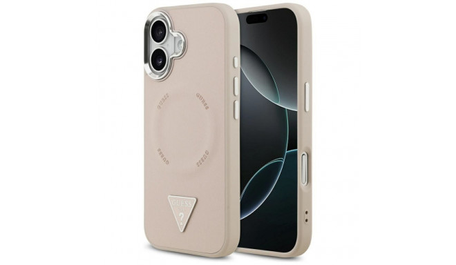 Guess GUESS case for IPHONE 17 compatible with MagSafe GUHMP17SPSDTSCMP (PU W/ Triangle Logo) pink