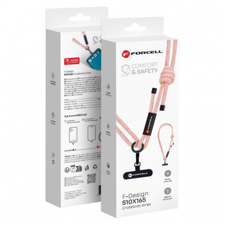 Forcell FORCELL F-DESIGN S10X165 crossbody phone lanyard with adjustable length (max 82,5cm in the l