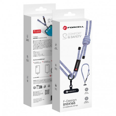 Forcell FORCELL F-DESIGN S10X165 crossbody phone lanyard with adjustable length (max 82,5cm in the l